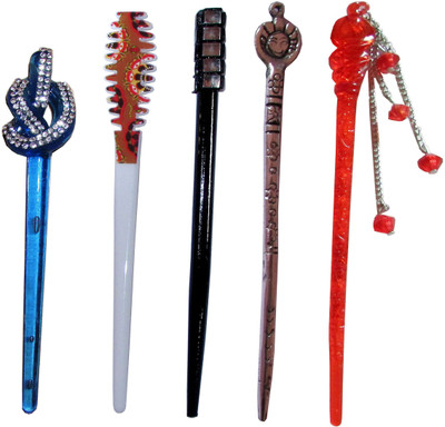 

GOPIYA Combo of Multi Color Juda Sticks Bun Stick(Multicolor)