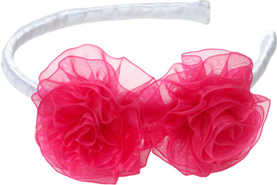 

Aarushi Creations 2DarkPinkPomPom Hair Band(Pink)