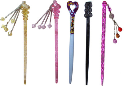 

GITTI Combo of Multi Color Juda Sticks Bun Stick(Multicolor)