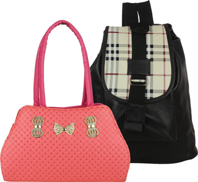 

Fillin Cart Shoulder Bag(Pink, Black), Black;pink