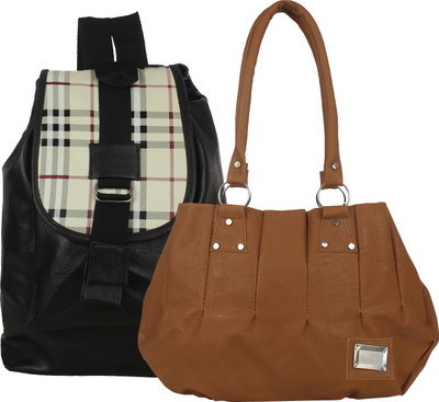 

Fillin Cart Shoulder Bag(Brown, Black), Black;brown