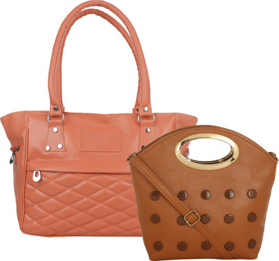

Element Cart Hand-held Bag(Tan, Brown), Brown;tan
