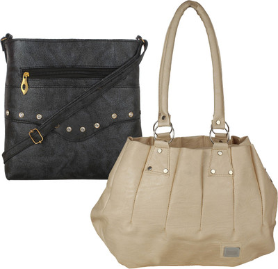 

Fillin Cart Sling Bag(Brown, Beige), Beige;brown