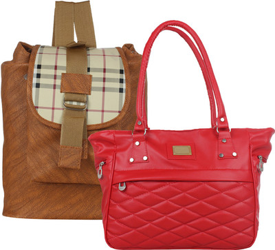 

Fillin Cart Shoulder Bag(Brown, Red)