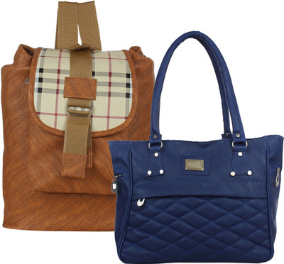 

Fillin Cart Women Casual, Evening/Party Blue, Brown PU Shoulder Bag