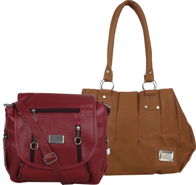 

Fillin Cart Sling Bag(Brown, Maroon)