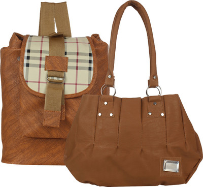 

Fillin Cart Hand-held Bag(Brown, Brown)