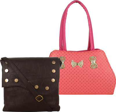 

Fillin Cart Sling Bag(Brown, Pink)