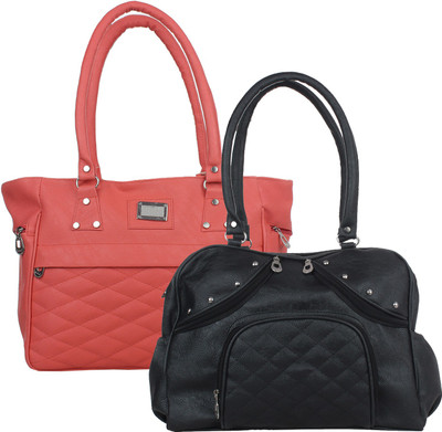 

Element Cart Hand-held Bag(Black, Pink)