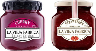 

La Vieja Fabrica Strawberry Jam 350g and Cherry Jam 285g (Combo Pack) 635 g(Pack of 2)