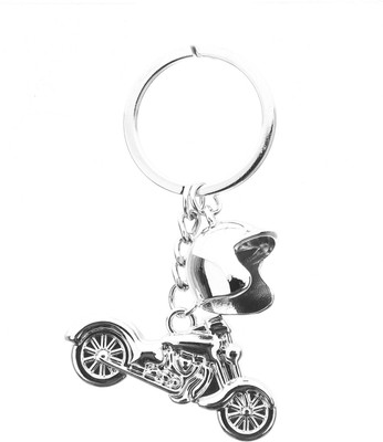 

Confident MVP135 Metal ROYAL ENFIELD WITH HELMET Key Chain(Silver)