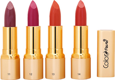 

Color Fever Matte Lipstick 11(Plum, Purple, Peach, Brick Orange)