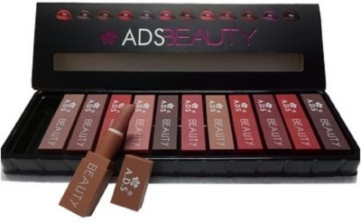 ads Matte Lipstick(Set Of-12)(Multicolour, 3.5 g)