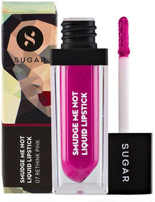 

Sugar SMUDGE ME NOT LIQUID LIPSTICK - 07 Rethink Pink (Fuchsia)(07 Rethink Pink (Fuchsia), 1 g)