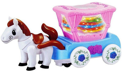 

J K INTERNATIONAL Horse Flash Carriage Musical Toy(Multicolor)