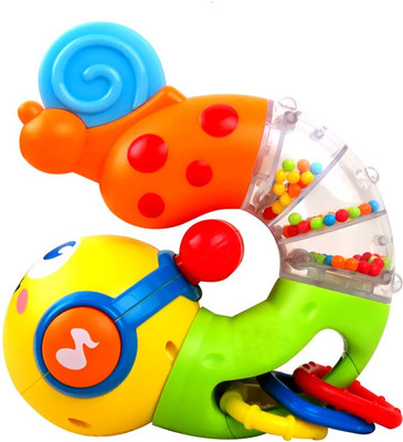 

YAMAMA Baby Musical Twisting Worm Rattle Toys(Multicolor)