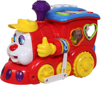 

YAMAMA Baby Toys IQ Train On Wheels Electric Toy with Light & Music Learning Educational Toys for Children(Multicolor)