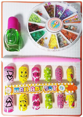 

Prime Professional Parlour Use Nail Art Kit Combo Set, Nail Accessories For Girls Set Of 6 Pcs(Multicolor)