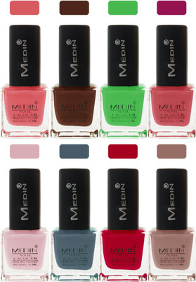 

Medin nail polish multicolor 2(Pack of 8)