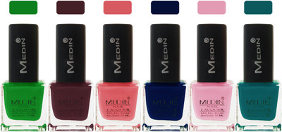 

Medin cosmetics makeup fashion matte Nail Polish lady Combo Set of 6 multicolor 15