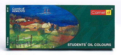 Camlin Student Oil Color Box - 20ml tubes, 12 Shades(Set of 1, Black)