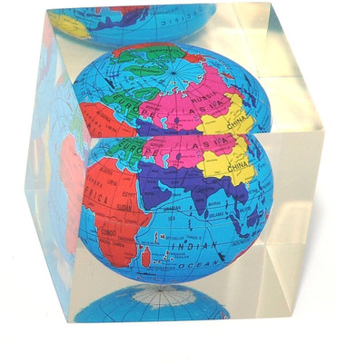 

VMP Paper Weight Crystal Paper Weights with Round Globe Clear Continent Name and Coloured Beautiful Elegant Look Paper Weight(Set Of 1, Multicolor)