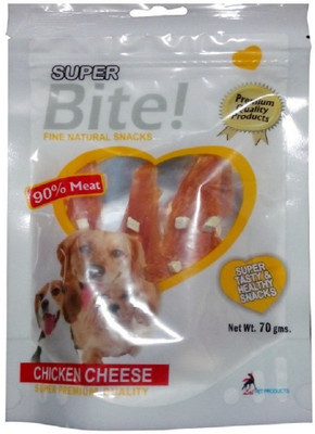 

Goofy Tails Super Bites chicken cheese Pack of 6 Dog Treat(70 g, Pack of 6)