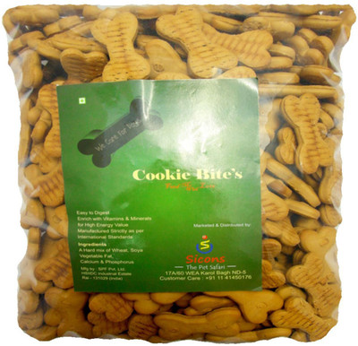 

SICONS Cookie Bite's ((Veg & Wheat grain Flavor) Vegetable Dog Treat(900 g)