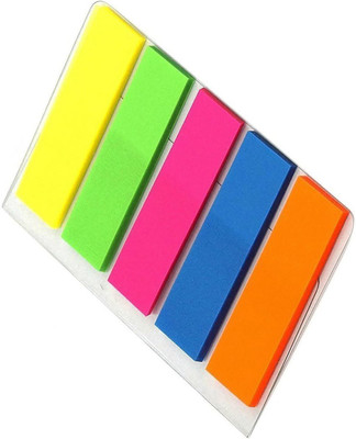 

KESETKO Page Marker 25 Sheets Plastic Sticky Flags, 125 Sheets Page Divider 45mm x 12mm, 5 Colors(Multicolor)