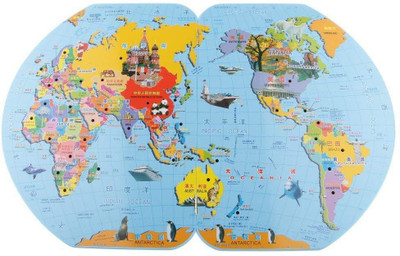 

Shopat7 Wooden World Map Matching Puzzle(36 Pieces)
