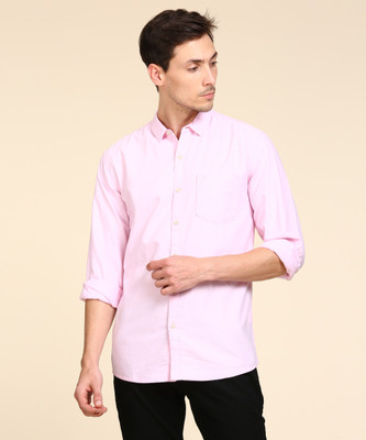 Wrangler Men Solid Casual Pink Shirt