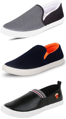 

Trenqs Slip On Sneakers For Men(Grey, Blue, Multicolor