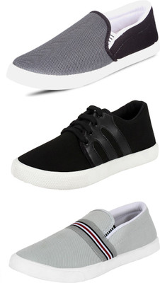 

Wwodcell Slip On Sneakers For Men(Black, Grey