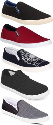 

Pexlo Combo Pack of 5 Casual Shoes (Sneakers Shoes) Loafers For Men(Multicolor