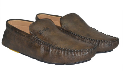 Human Steps Big Size Loafers For Men(Brown