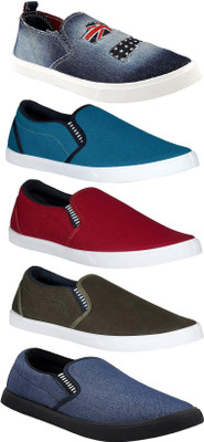 

Pexlo Combo Pack of 5 Casual Shoes Slip On Sneakers For Men(Multicolor