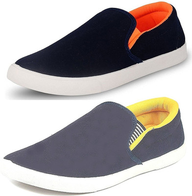 

FITBLOOM FITBLOOM PREMIUM COMBO Slip On Sneakers For Men(Black, Grey, Blue