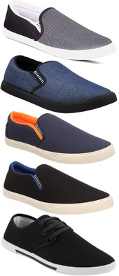 

Pexlo Combo Pack of 5 Casual Shoes (Sneakers Shoes) Slip On Sneakers For Men(Multicolor