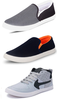 

Wwodcell Slip On Sneakers For Men(Multicolor, Grey