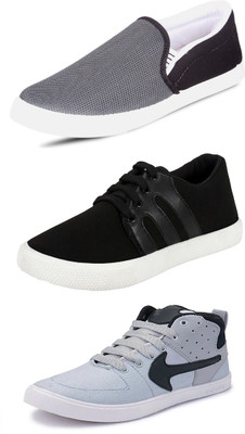 

Trenqs Slip On Sneakers For Men(Grey, Black