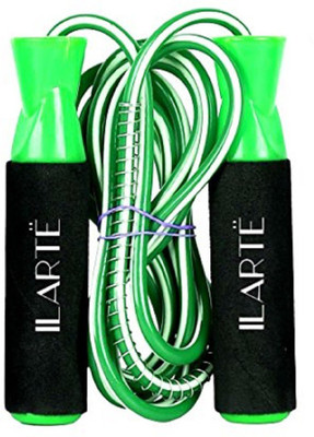 

ILARTE exclusive gym training skipping rope Ball Bearing Skipping Rope(Green, Length: 259 cm)