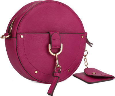 

Accessorize Women Casual Pink PU Sling Bag