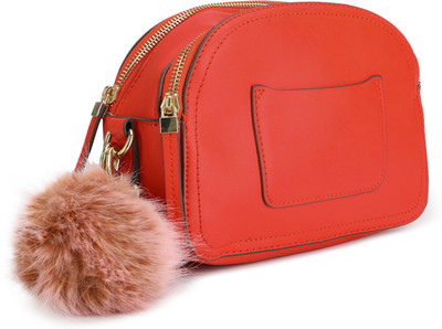 

Accessorize Women Casual Orange PU Sling Bag