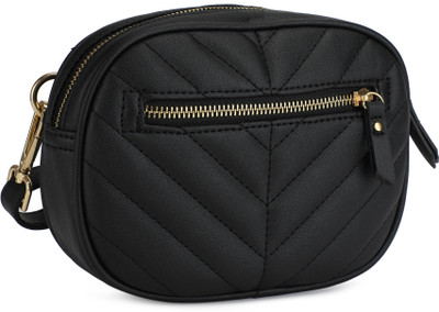 

Accessorize Women Casual Black PU Sling Bag