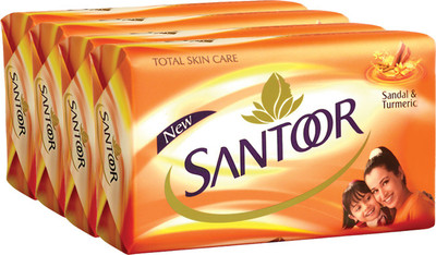

Santoor Sandal & Turmeric Soap(500 g, Pack of 4)