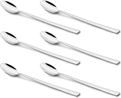 

Shapes White Dot Stainless Steel Long Drink Spoon Set(Pack of 12)