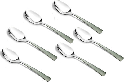 

Shapes Aero Satin Steel Dessert Spoon Set(Pack of 6)