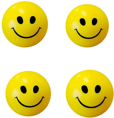 

Rollswich Smiley face Squeeze Balls for kids and adults for stress relief and playing (pack of 4) - 32 cm(Yellow)