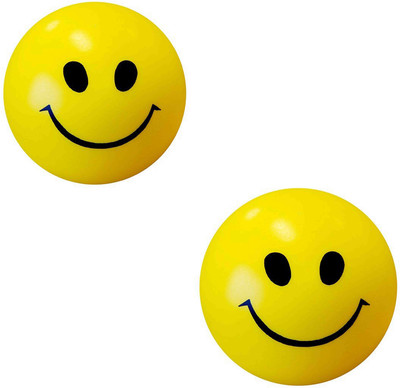 

Rollswich Smiley face Squeeze Balls for kids and adults for stress relief and playing (pack of 2) - 30 mm(Yellow)