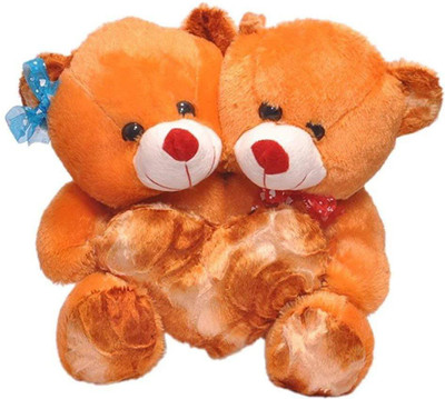 

kashish gift gallery Cute Couple Teddy Bear 30 Cm - 12 inch(Brown)